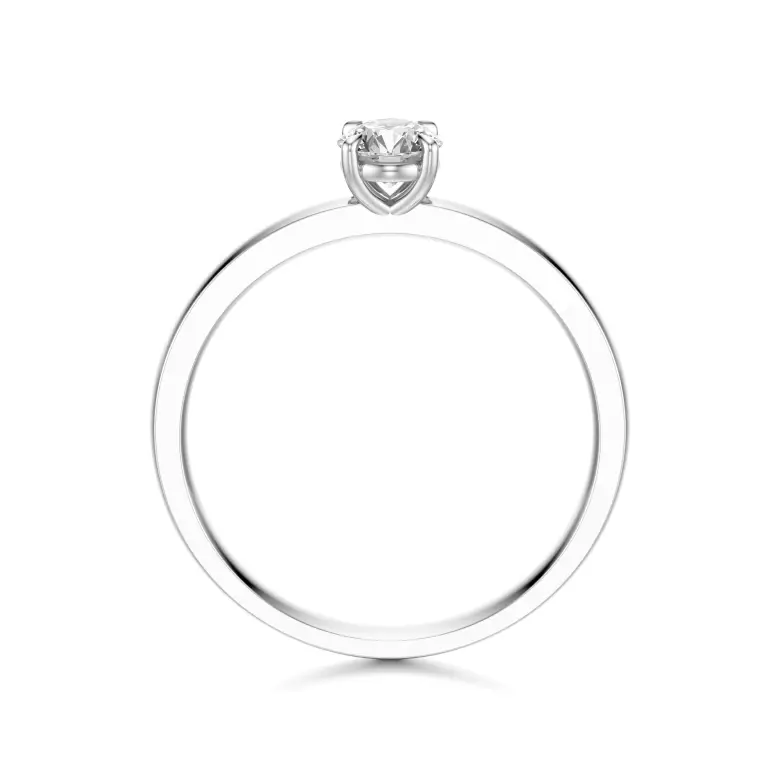 Pierścionek z białego złota z diamentem AJPZ_073